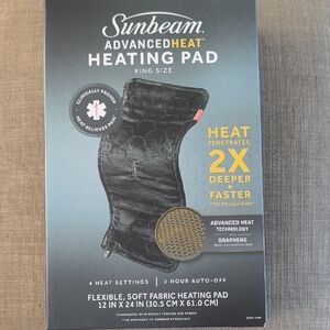 Sunbeam Advanced Heat Heating Pad - Black